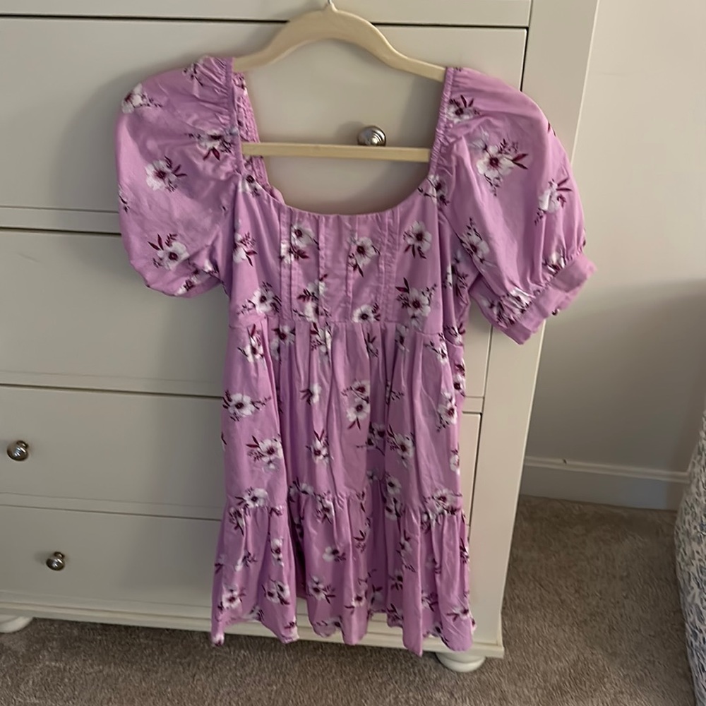Purple floral dress